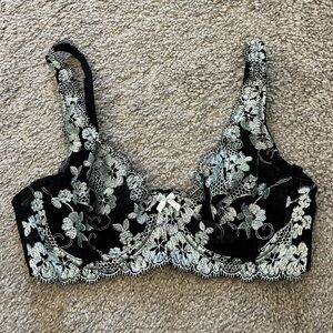 Black & Blue Lace Bra